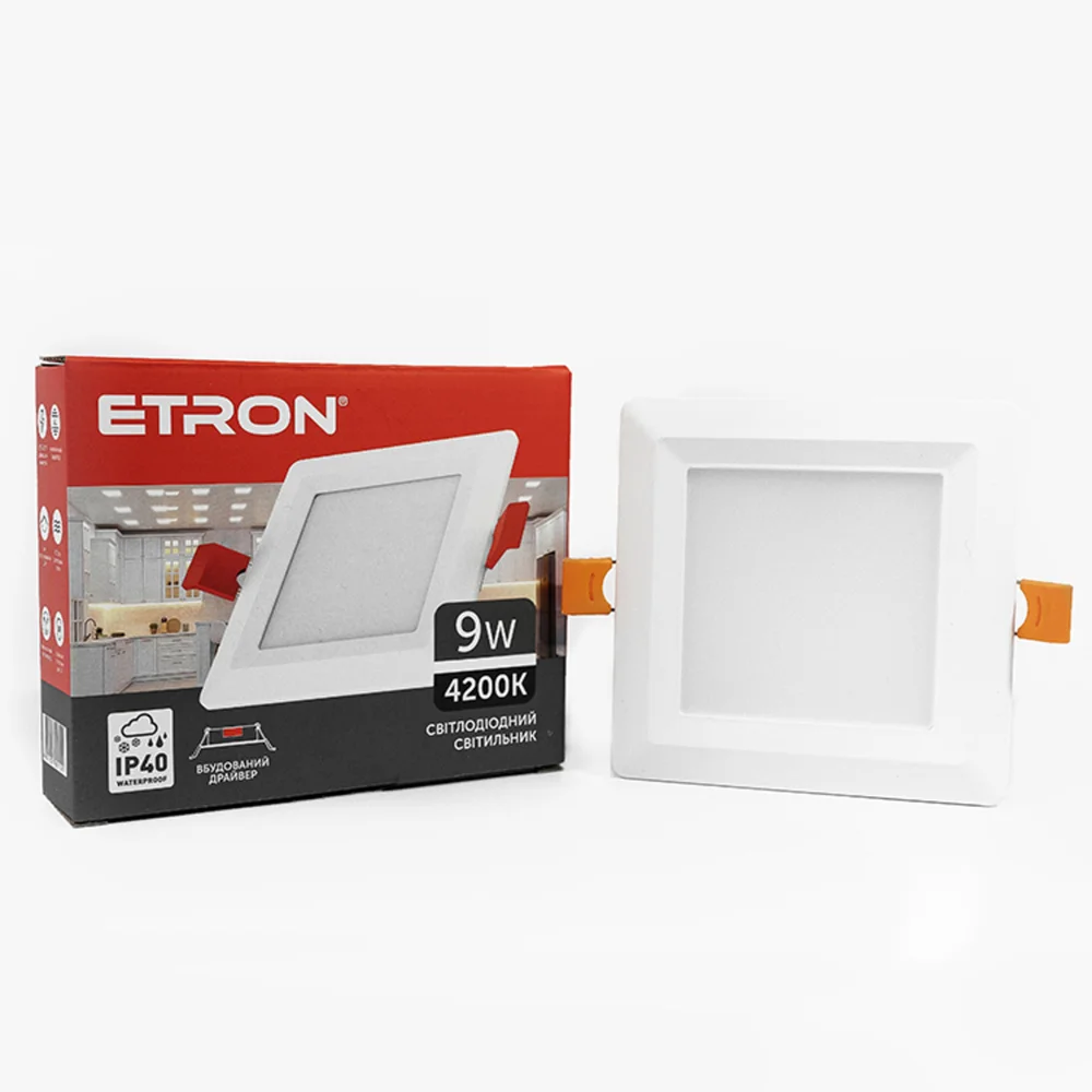Світлодіодний світильник ETRON Decor 1-EDP-675 9W 4200K ІР40 квадрат