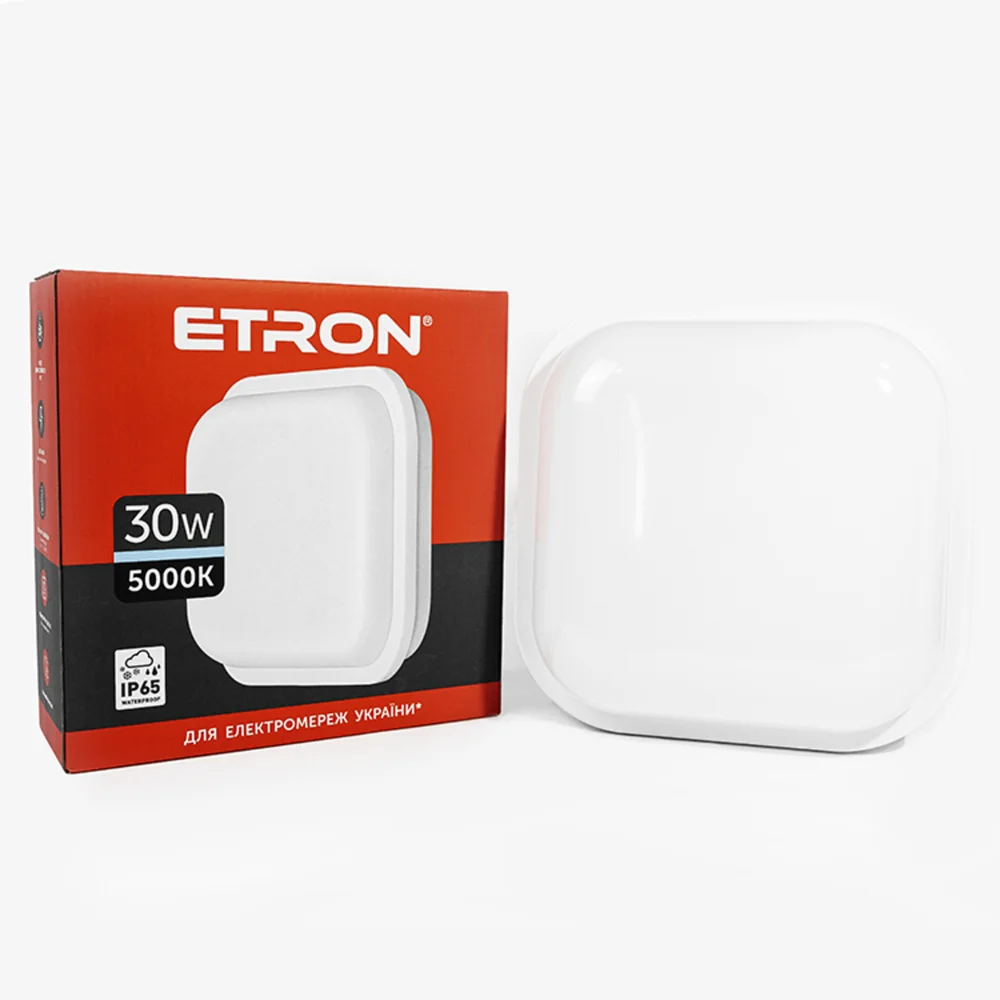 Светодиодный светильник ETRON Communal 1-EСP-513-S 30W 5000К IP65 квадратный