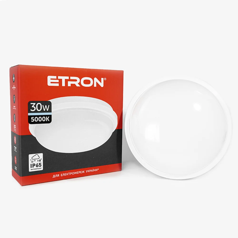 Светодиодный светильник ETRON Communal 1-EСP-511-C 30W 5000К IP65 круг