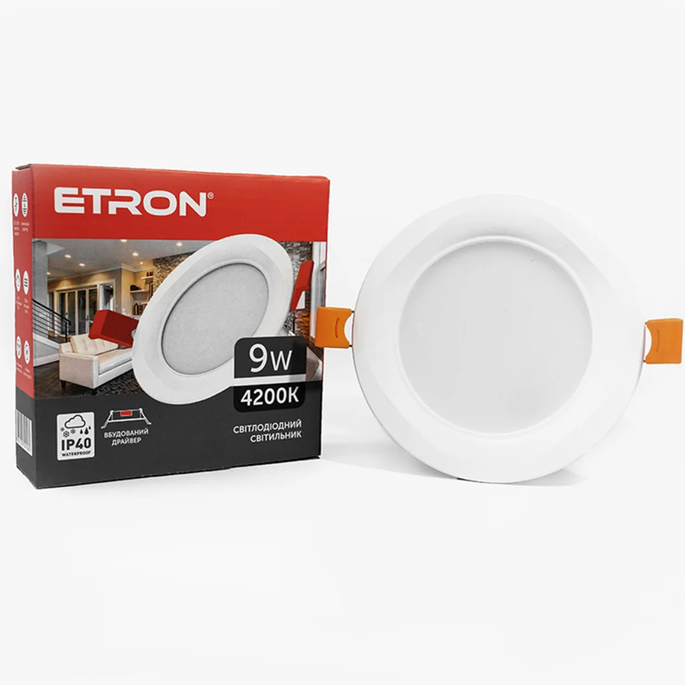 Світлодіодний світильник ETRON Decor 1-EDP-625 9W 4200K ІР40 круг