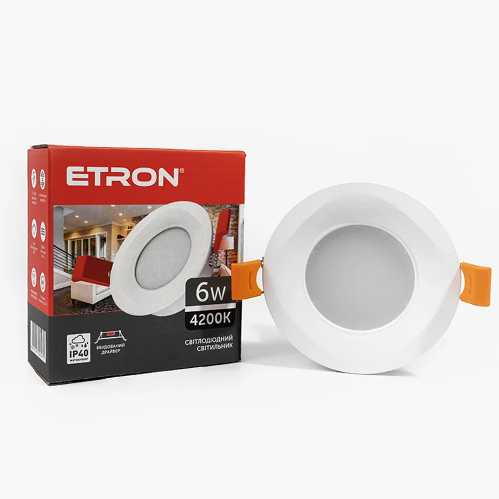 Світлодіодний світильник ETRON Decor 1-EDP-622 6W 4200K ІР40 круг