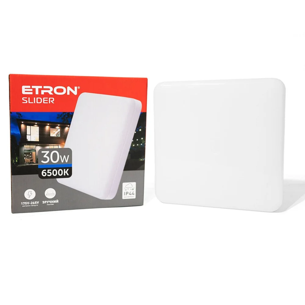 Светодиодный светильник ETRON Slider 30W 6500К IP44 квадратный