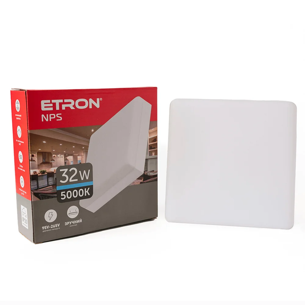 Светодиодный светильник ETRON NPS 32W 5000К 5000К IP20 квадрат