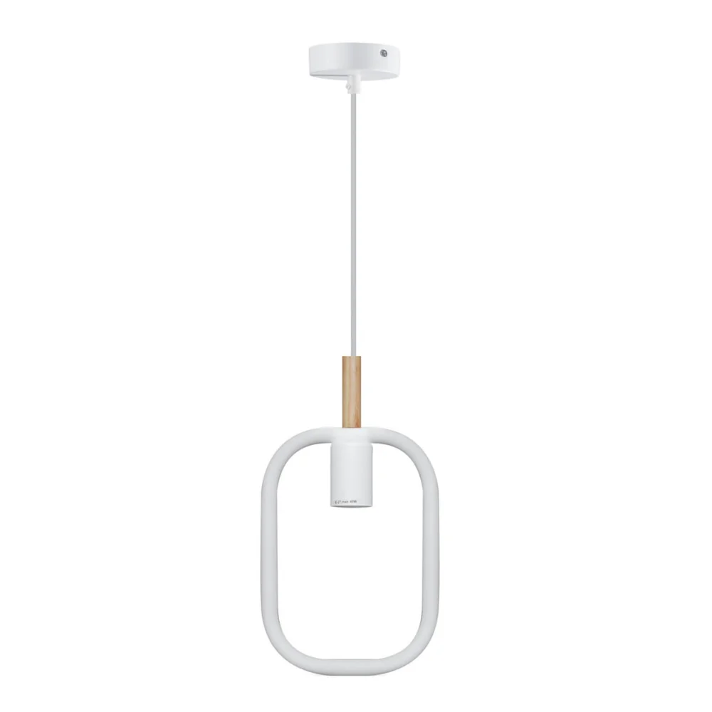 Світильник підвісний люстра ETRON Kinetic E27 1x40Вт білий 1-EDR-7601