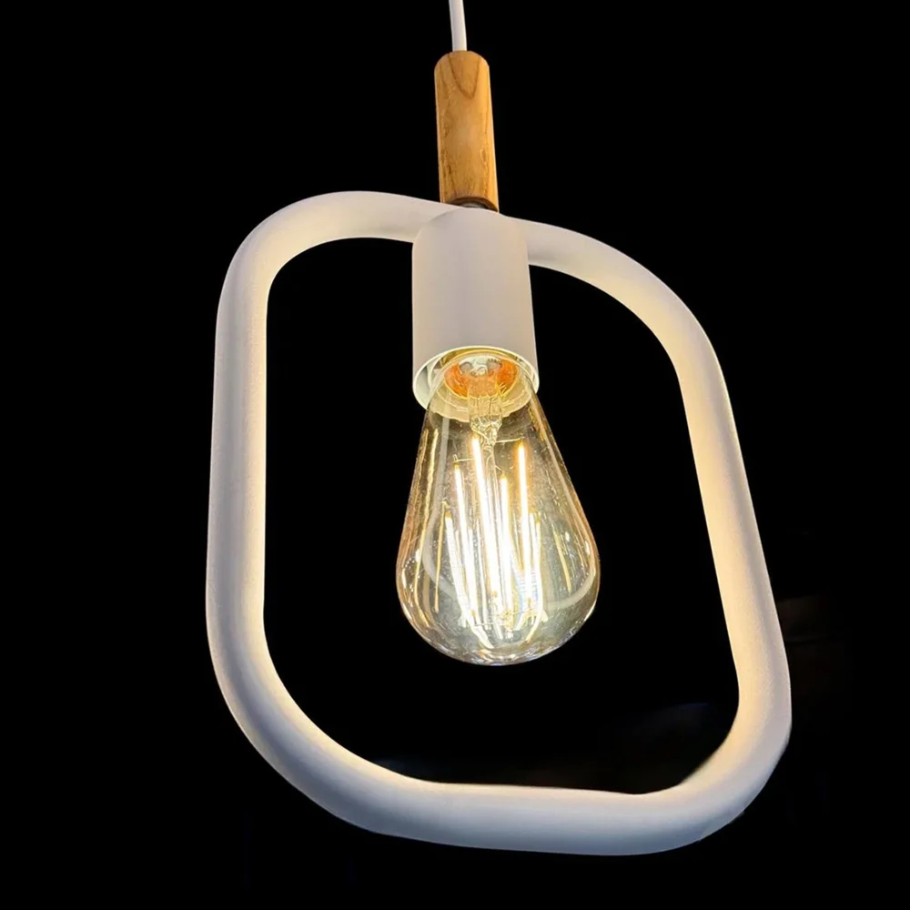 Світильник підвісний люстра ETRON Kinetic E27 1x40Вт білий 1-EDR-7601