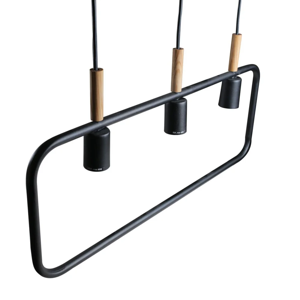 Світильник підвісний люстра ETRON Kinetic E27 3x40Вт чорний 1-EDR-7602