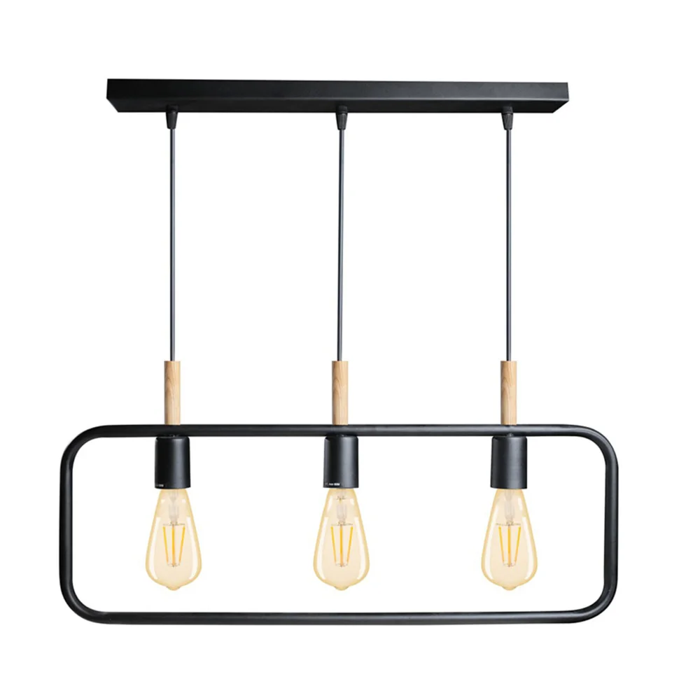 Світильник підвісний люстра ETRON Kinetic E27 3x40Вт чорний 1-EDR-7602