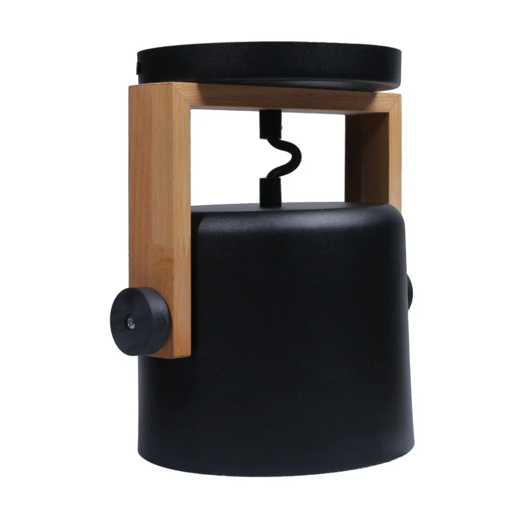 Светильник настенный бра ETRON UrbanWood E27 1x40Вт натуральный/черный 1-EDR-7400