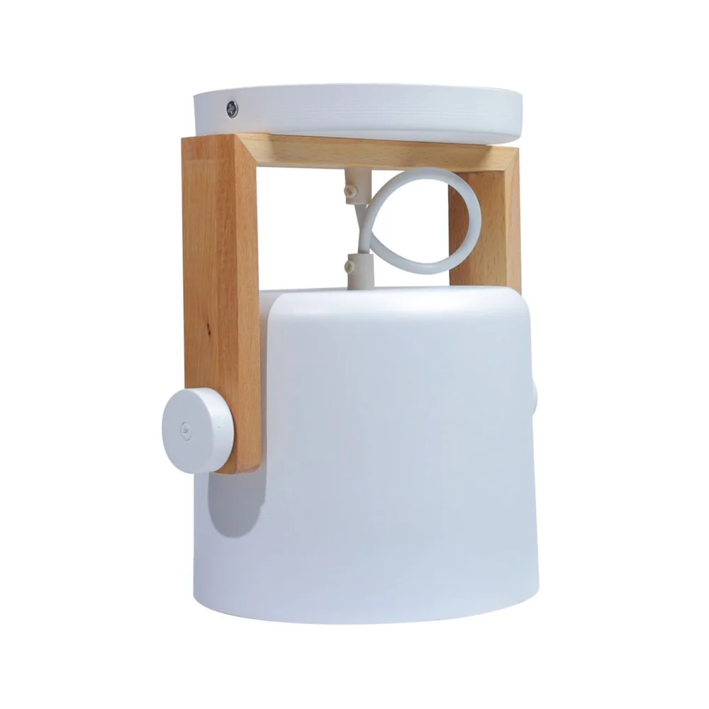 Светильник настенный бра ETRON UrbanWood E27 1x40Вт натуральный/белый 1-EDR-7401