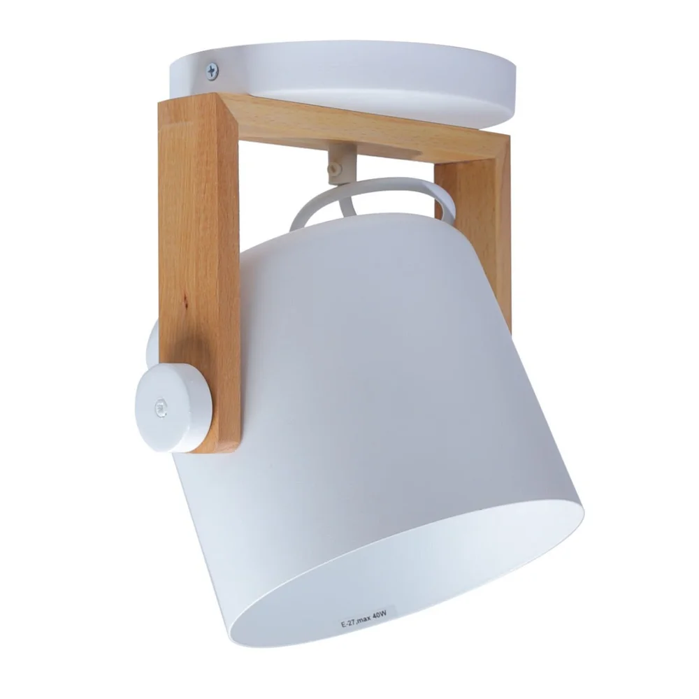 Светильник настенный бра ETRON UrbanWood E27 1x40Вт натуральный/белый 1-EDR-7401