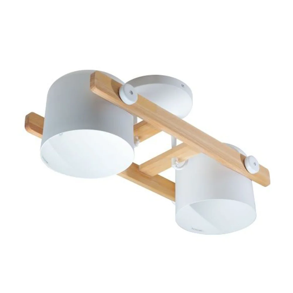 Светильник люстра потолочный ETRON UrbanWood E27 2x40Вт натуральный/белый 1-EDR-7403