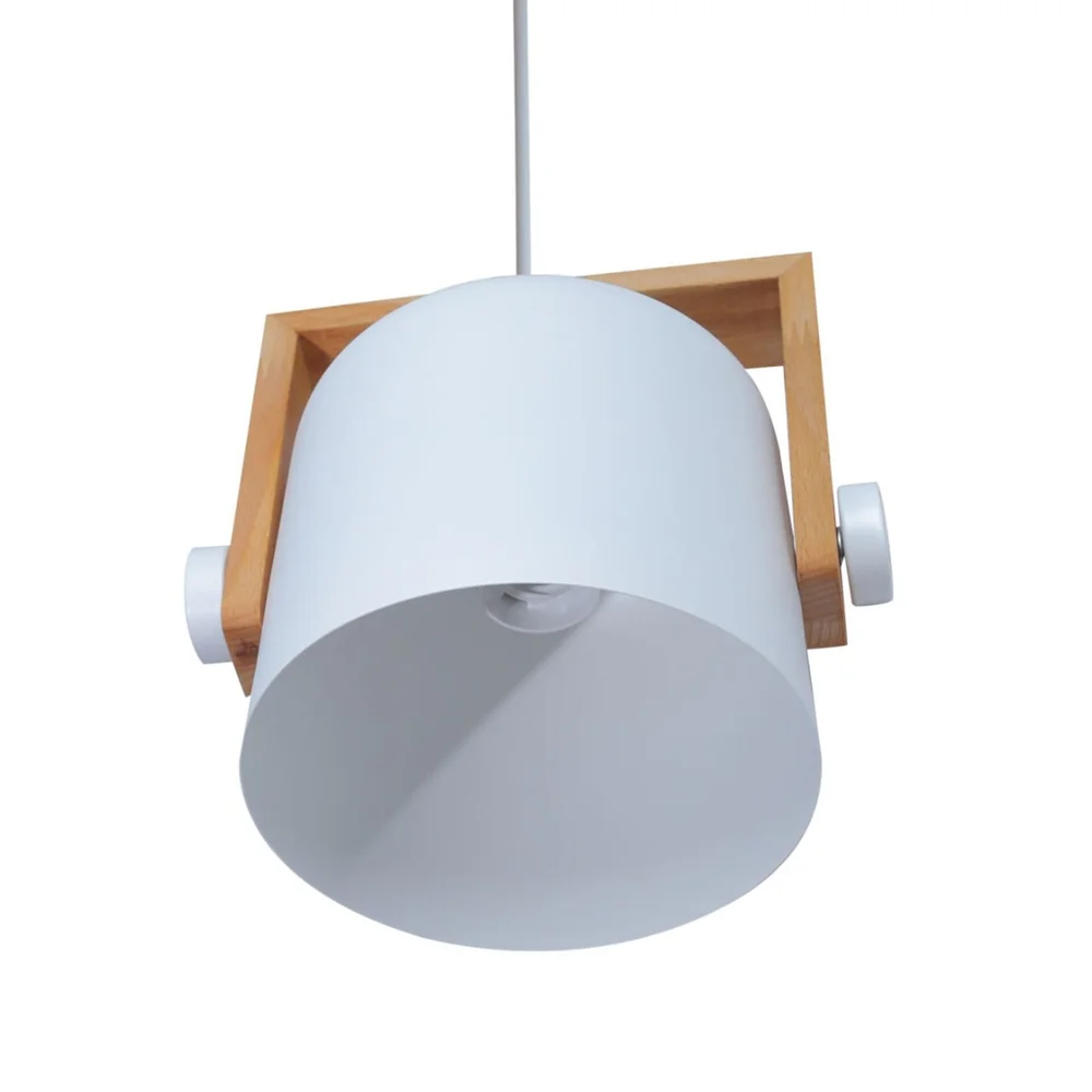 Світильник підвісний люстра ETRON UrbanWood E27 1x40Вт натуральний/білий 1-EDR-7409