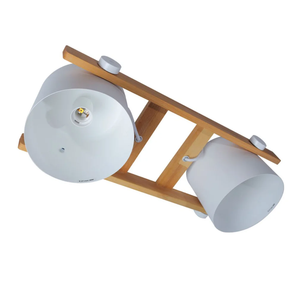 Світильник підвісний люстра ETRON UrbanWood E27 2x40Вт натуральний/білий 1-EDR-7411