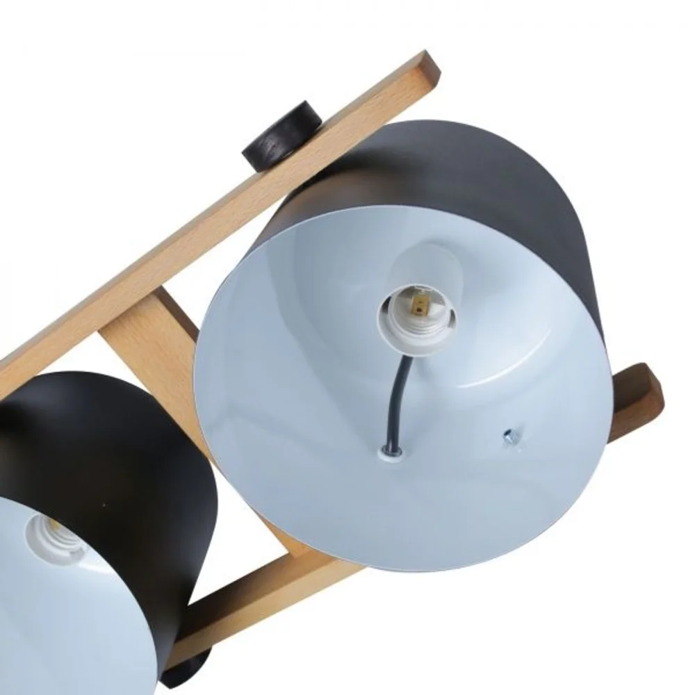 Світильник підвісний люстра ETRON UrbanWood E27 3x40Вт натуральний/чорний 1-EDR-7412