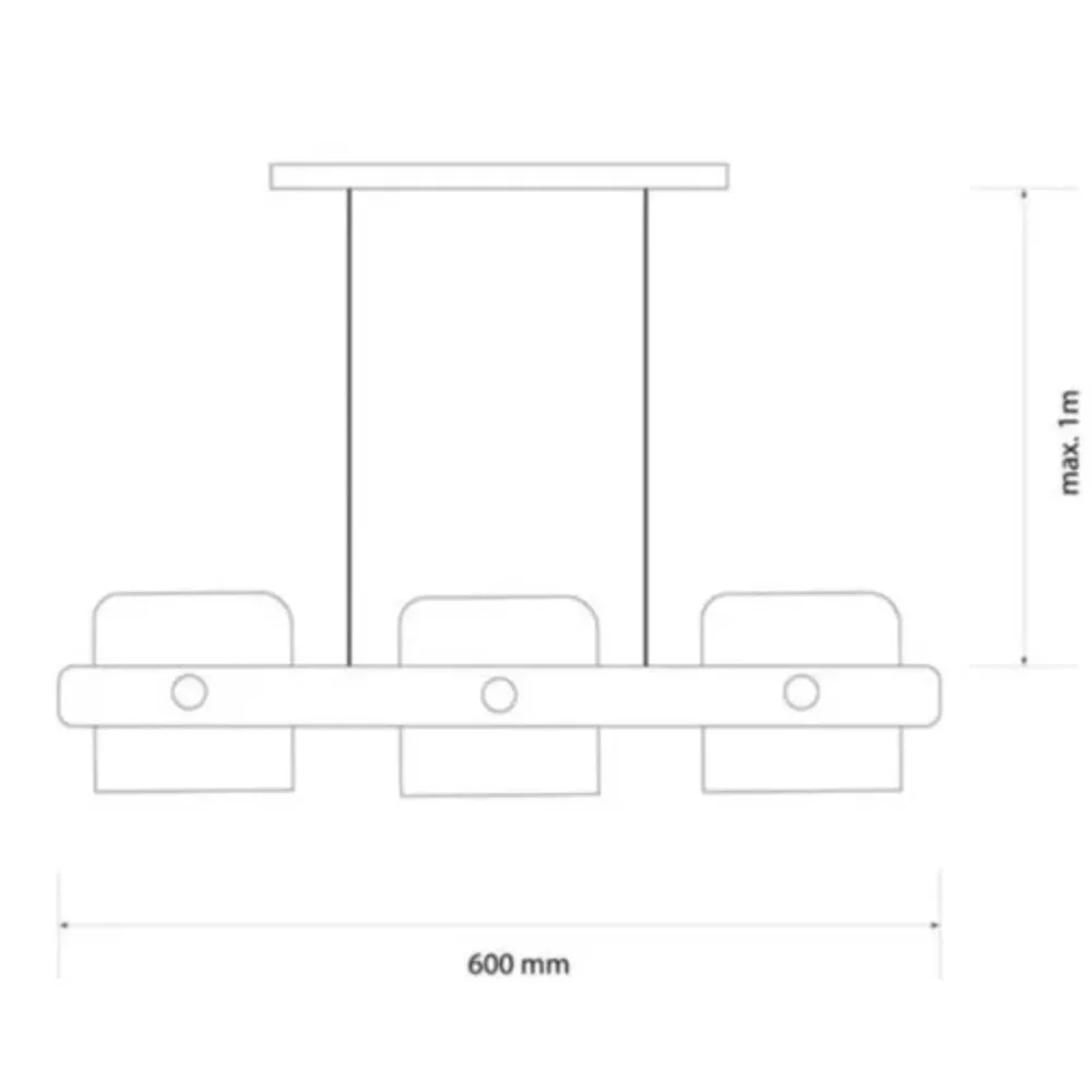 Світильник підвісний люстра ETRON UrbanWood E27 3x40Вт натуральний/білий 1-EDR-7413