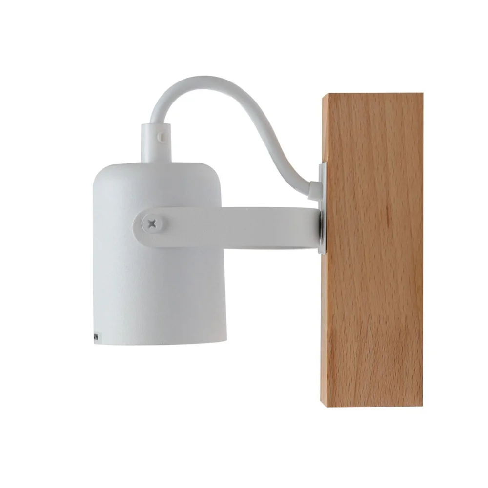 Светильник настенно-потолочный бра ETRON WoodLine Spot E27 1x40Вт натуральный/белый 1-EDR-8201