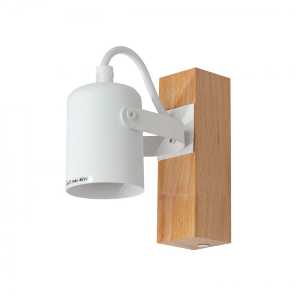 Светильник настенно-потолочный бра ETRON WoodLine Spot GU10 1x35Вт натуральный/белый 1-EDR-8601