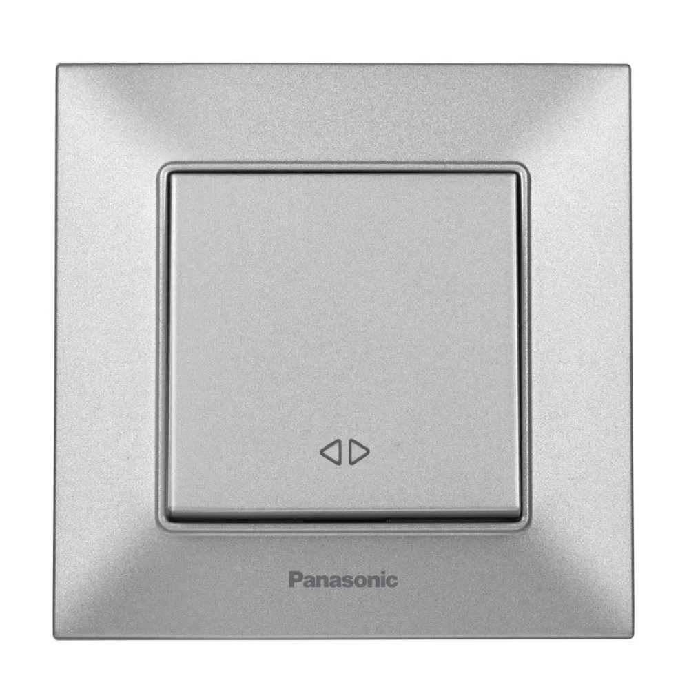 Вимикач одноклавішний перехресний Panasonic Arkedia Slim  Срібло (WNTC0005-2SL) 