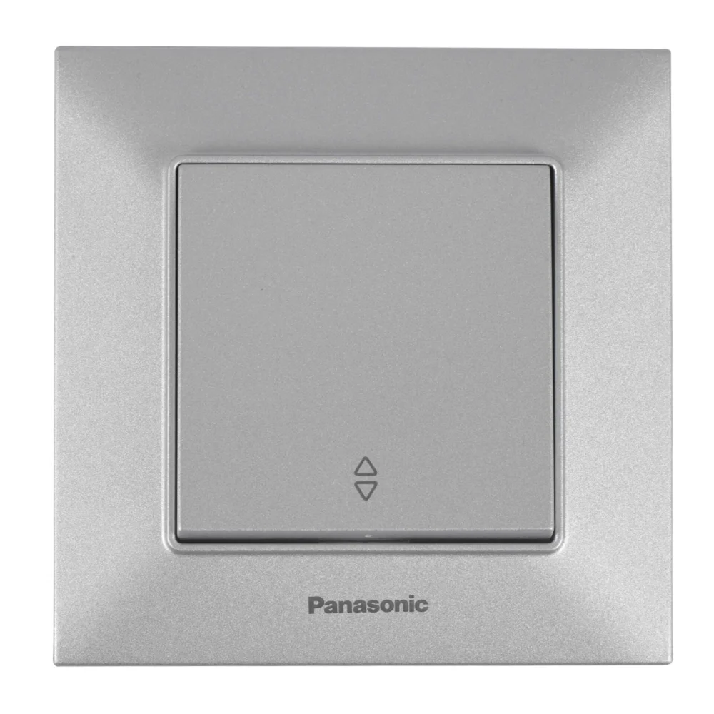 Вимикач одноклавішний прохідний Panasonic Arkedia Slim Срібло (WNTC0003-2SL) 
