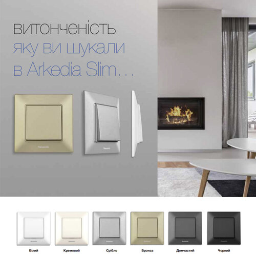 Розетка із заземленням Panasonic Arkedia Slim Срібло (WNTC0202-2SL)