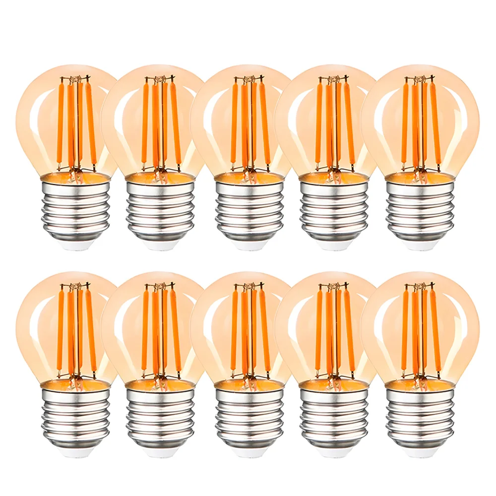 Комплект філаментних ламп ETRON Filament 10 шт 5Вт 2500К G45 E27 Golden  1-EFP-183-10