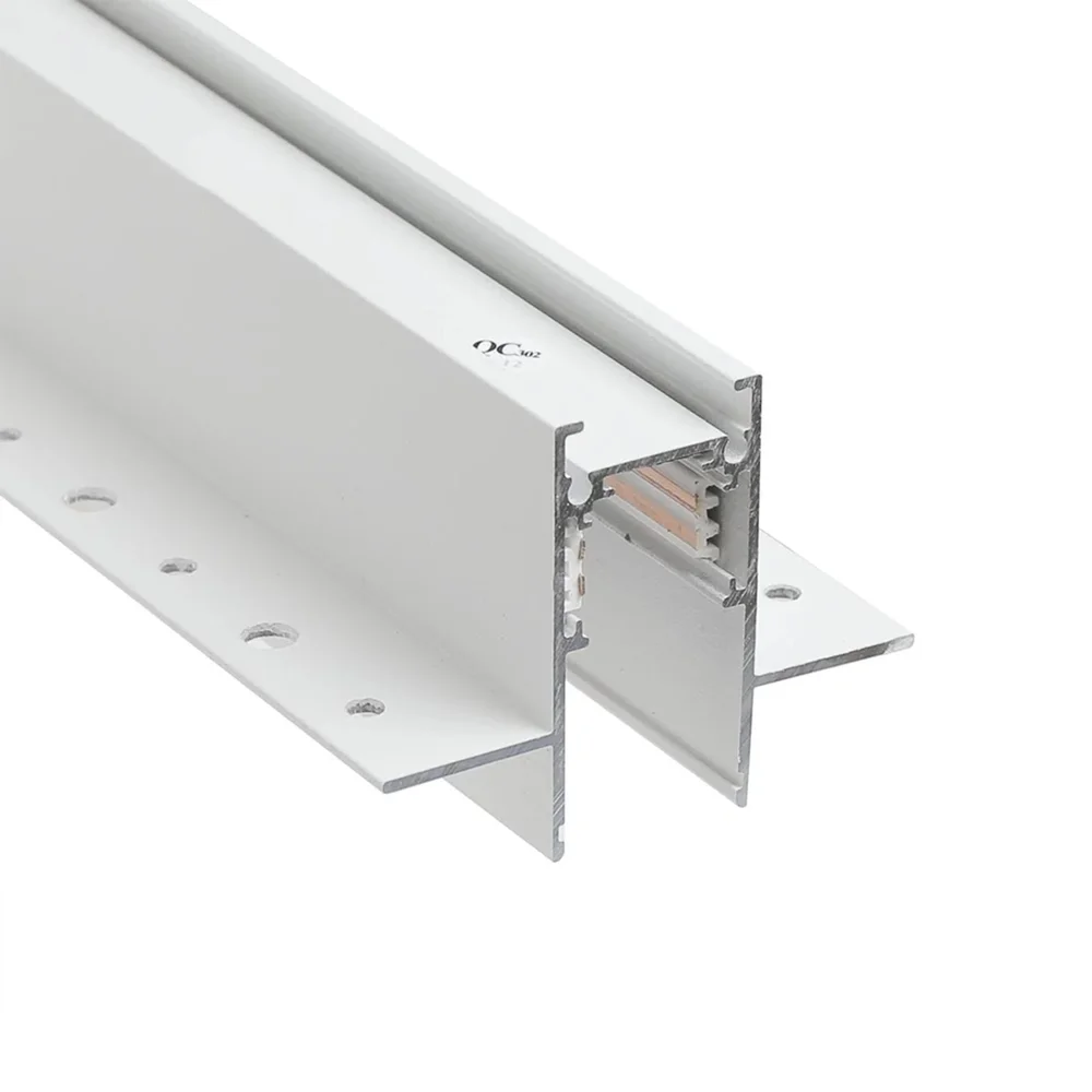 Магнитный шинопровод 1 м для трековых светильников | скрытый монтаж под гипсокартон | LIGHT SET LSDMR-1M G26 белый