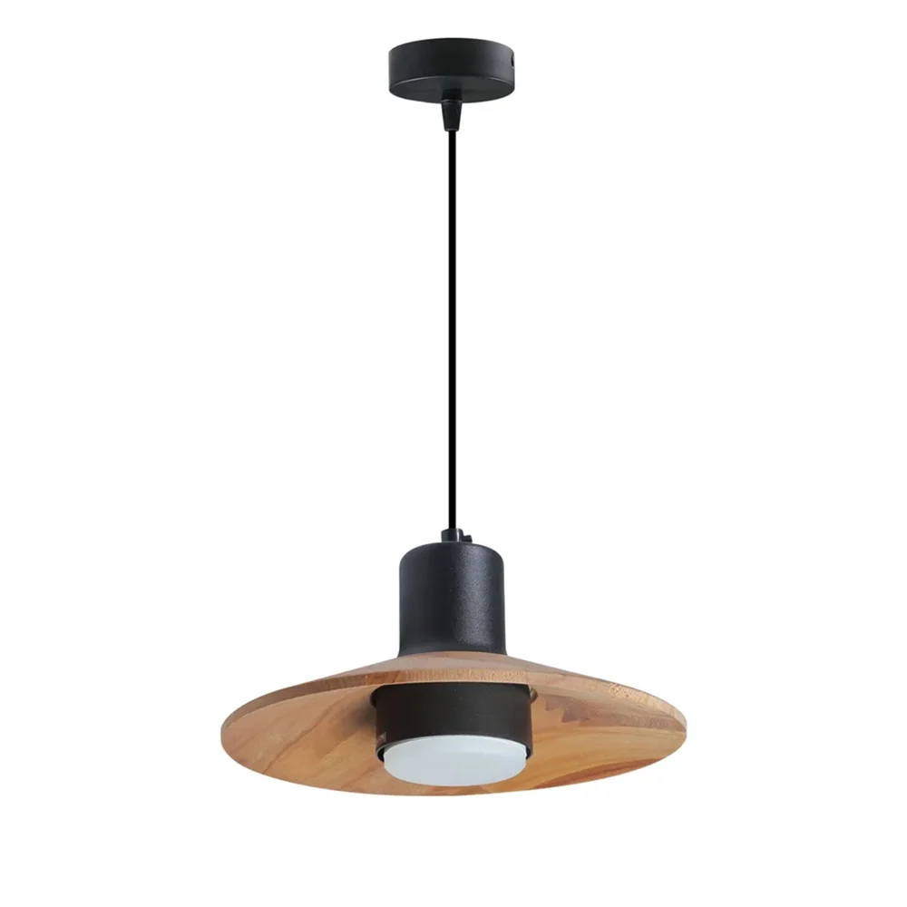 Світильник підвісний люстра ETRON Solis GX53 1x15Вт  натуральний/чорний 1-EDR-9002