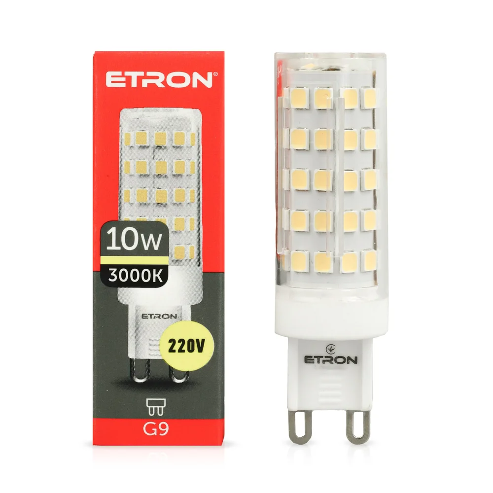 Светодиодная LED лампа ETRON 1-ELP-885 G9 10W 3000K 220V теплый свет