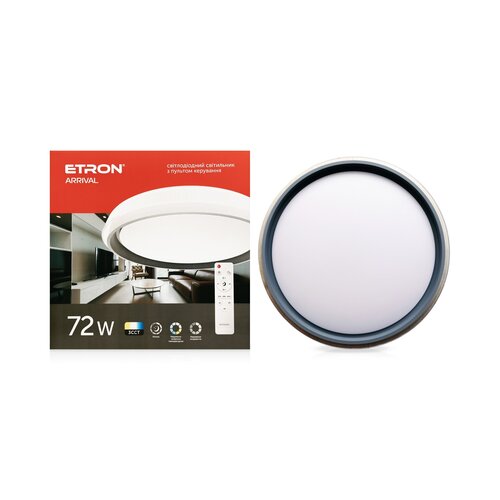 Світлодіодний світильник з пультом ETRON Smart 1-ESP-2056 72W ARRIVAL white&grey