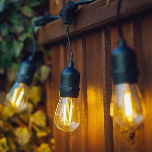 Вулична ретро гірлянда ETRON 1-ESP-2105 25 метрів 50 патронів IP65 чорна