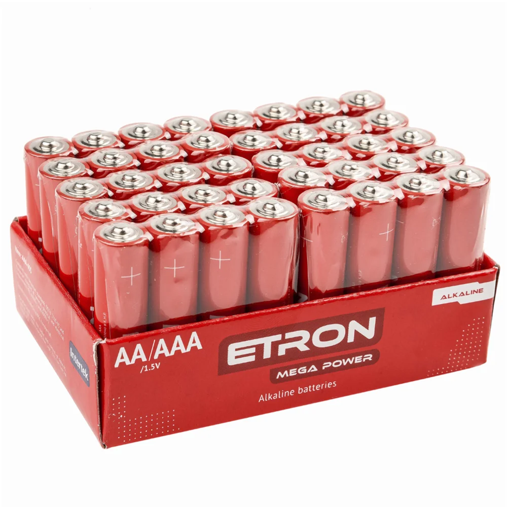 Набір батарейок ETRON Alkaline AA (LR6) і AAA (LR03) лужні 12 + 12 шт