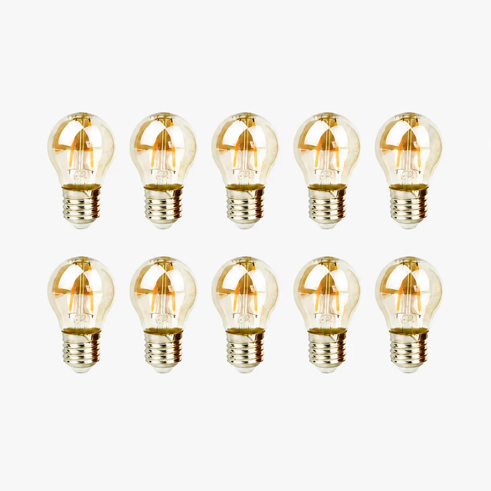 Комплект філаментних ламп ETRON Filament 10 шт 5Вт 2500К G45 E27 Golden  1-EFP-183-10