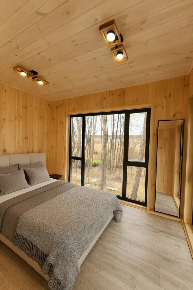 Стельовий світильник ETRON CrossWood 1-EDR-8432 GX53 2×15W натуральний/чорний