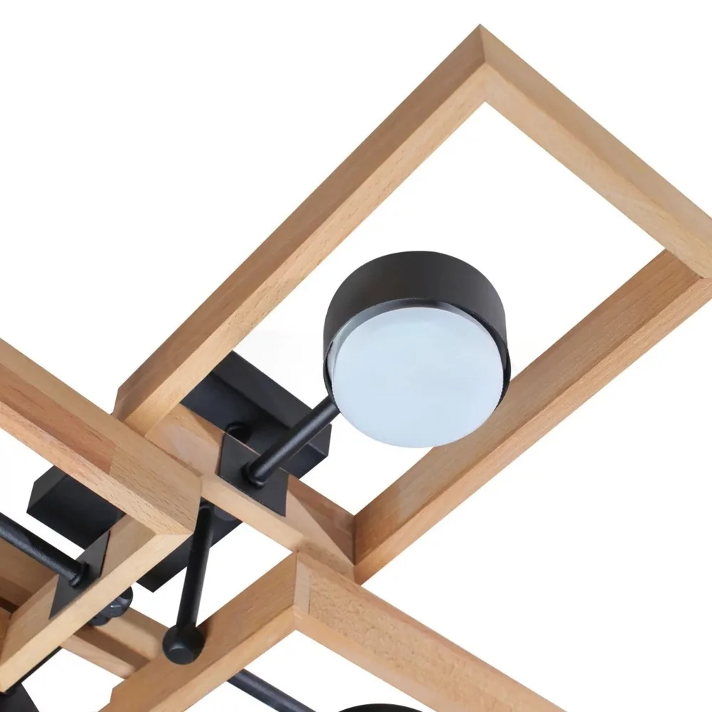 Стельовий світильник ETRON CrossWood 1-EDR-8434 GX53 4×15W натуральний/чорний