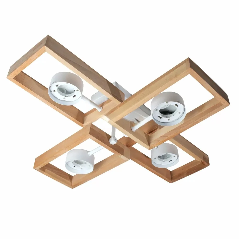 Стельовий світильник ETRON CrossWood 1-EDR-8435 GX53 4×15W натуральний/білий 
