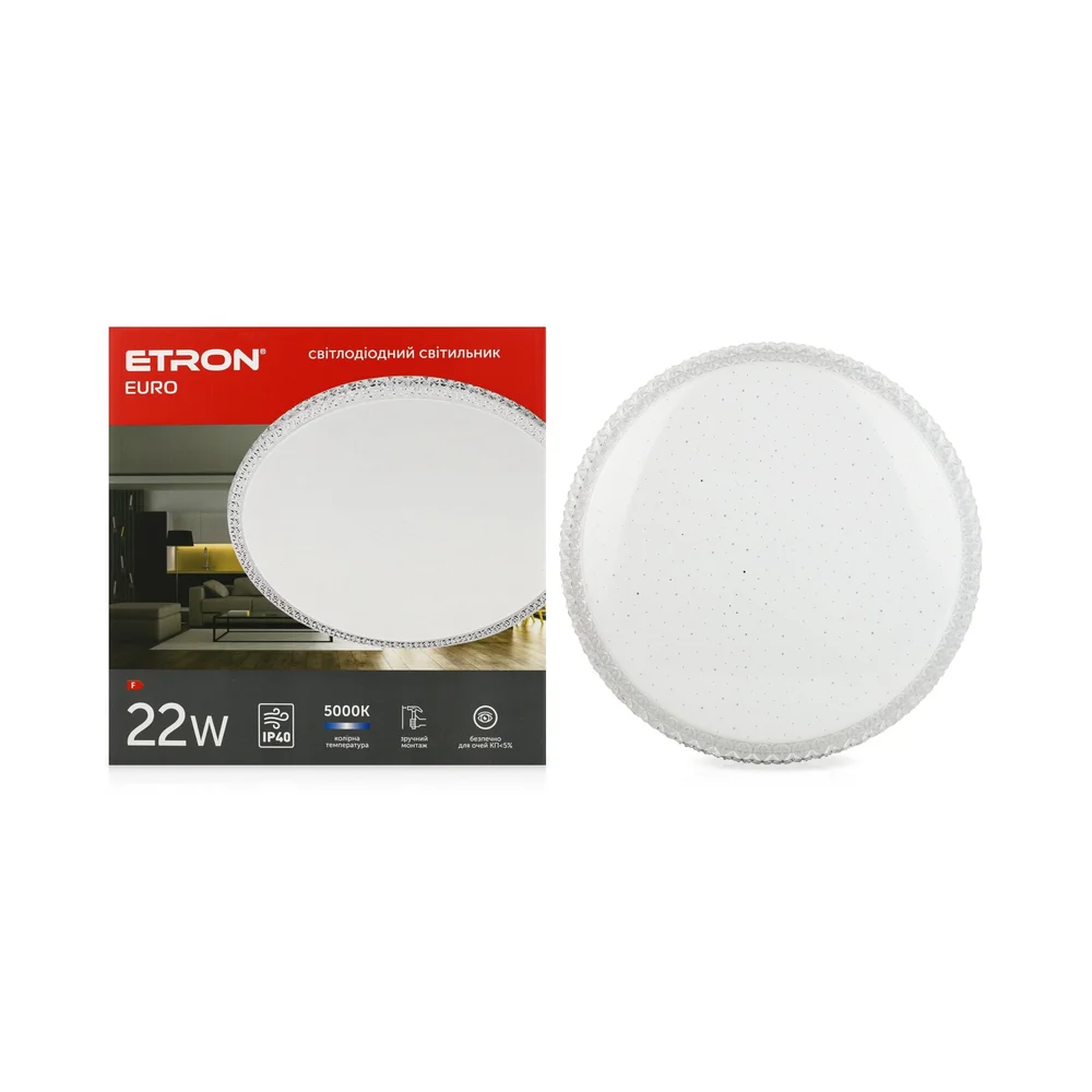 Світлодіодний світильник ETRON 1-EMP-743 22W 5000K Crystal IP20