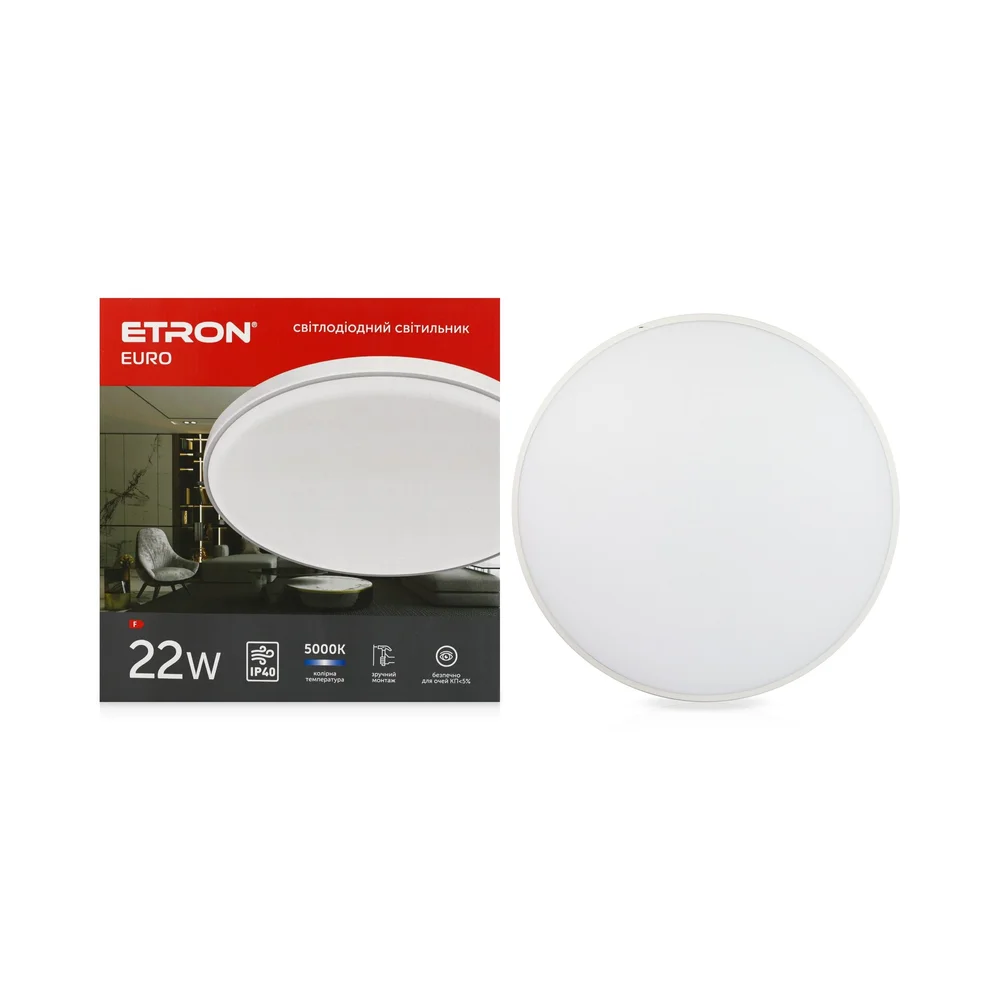 Світлодіодний світильник ETRON 1-EMP-747 22W 5000K White IP20