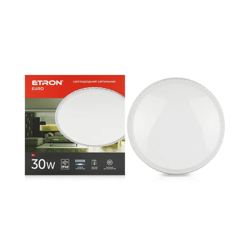 Світлодіодний світильник ETRON 1-EMP-749 30W 5000K Crystal IP20