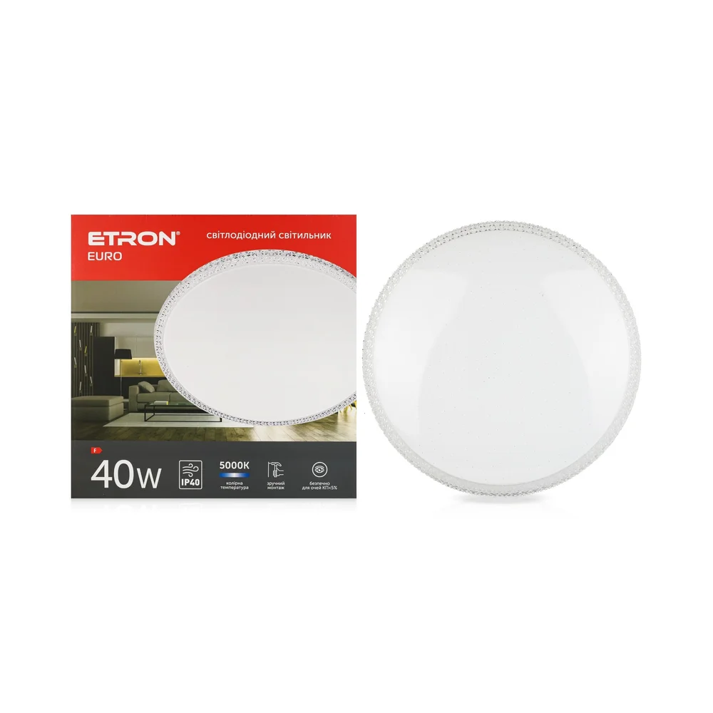 Світлодіодний світильник ETRON 1-EMP-755 40W 5000K Crystal IP20