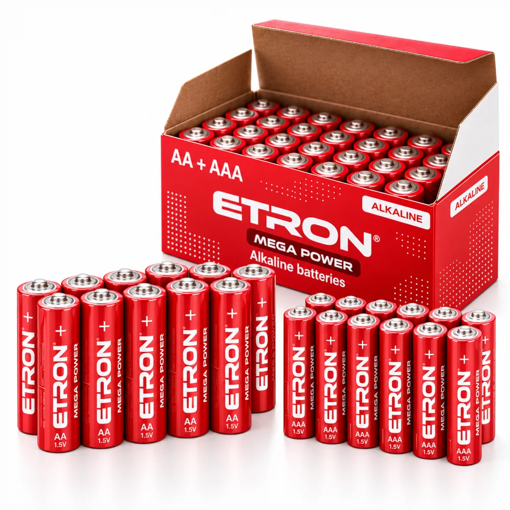 Набір батарейок ETRON Alkaline AA (LR6) і AAA (LR03) лужні 12 + 12 шт