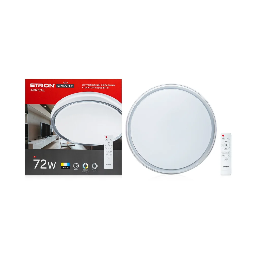 Світильник світлодіодний Smart ETRON 1-ESP-2062 72W ARRIVAL white&silver IP20